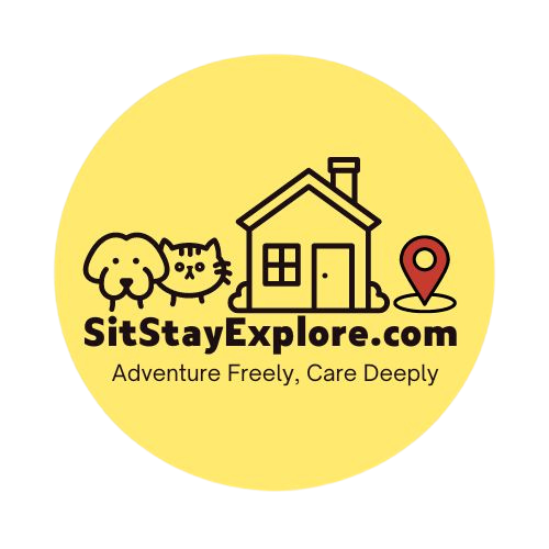 Sit Stay Explore yellow circular logo